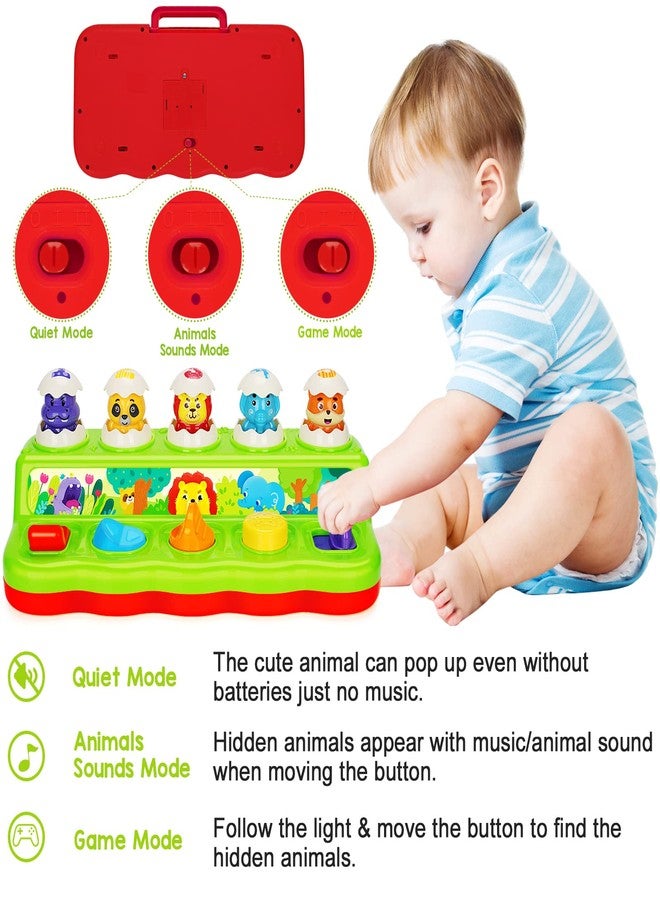 YEEBAY Pop Up Animals Toy with Music & Sound, Early Developmental Toy for 12-18 Months Baby, Infants & Toddlers,1 Year Old Girls & Boys - Image 4
